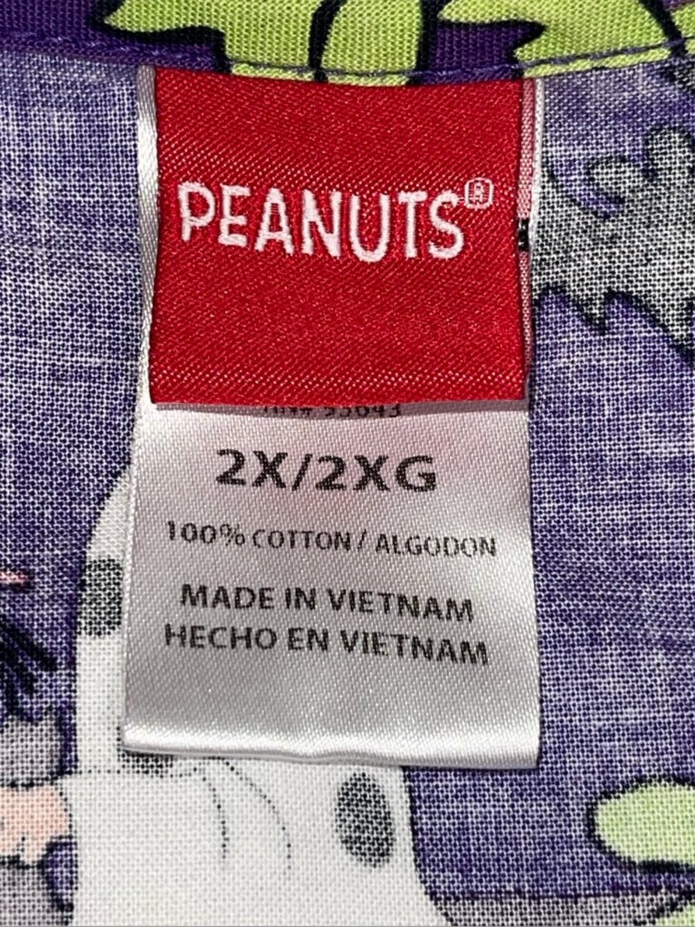 PEANUTS Womens Scrub Top Halloween Great Pumpkin Charlie Brown Plus Sz 2X Purple - Picture 10 of 10